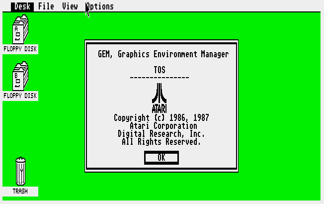 Freegem History of the GEM Desktop Environment