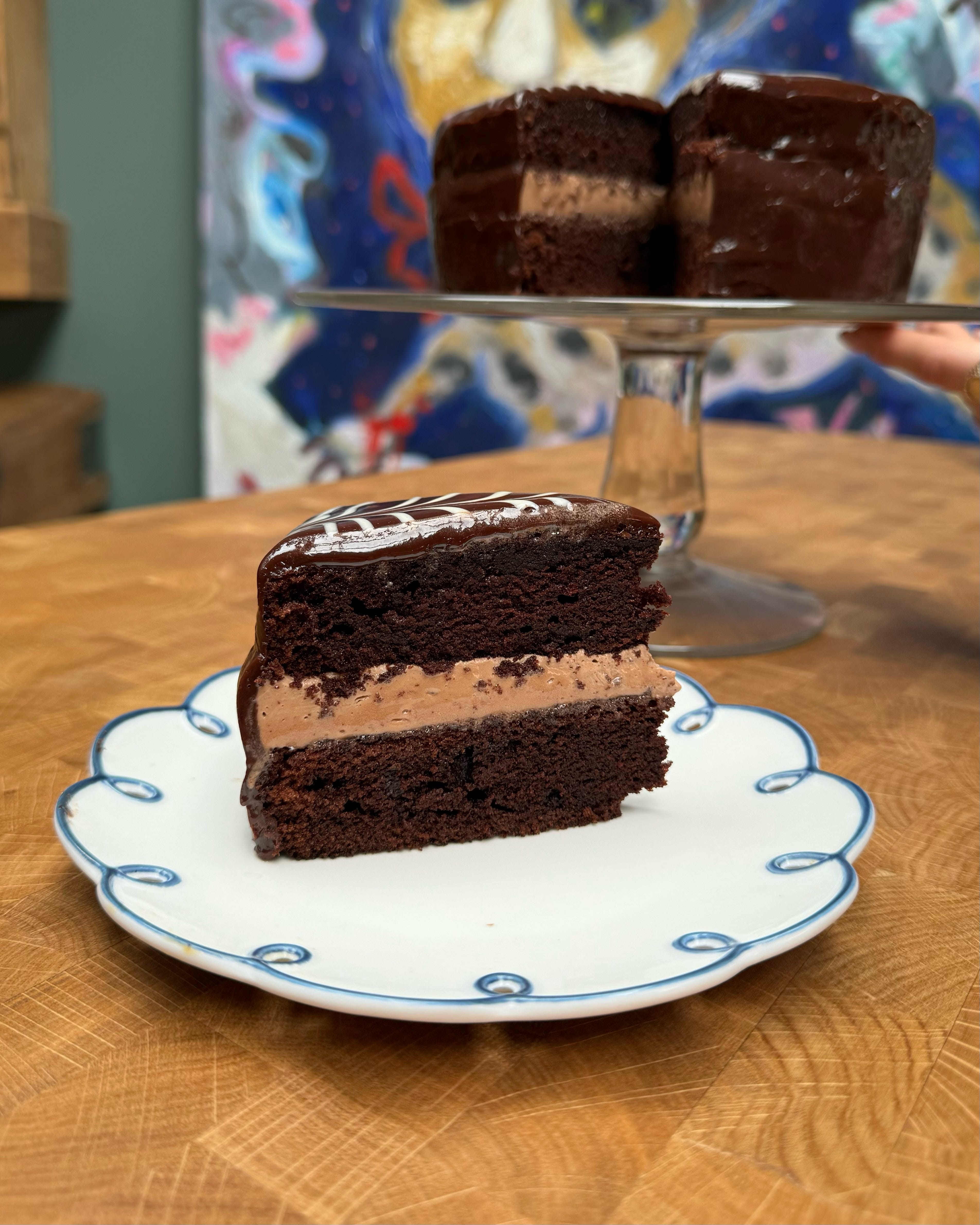 Spider web Devils food cake - Gizzi Erskine