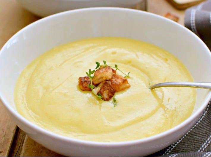 crema de apio (arracacha)