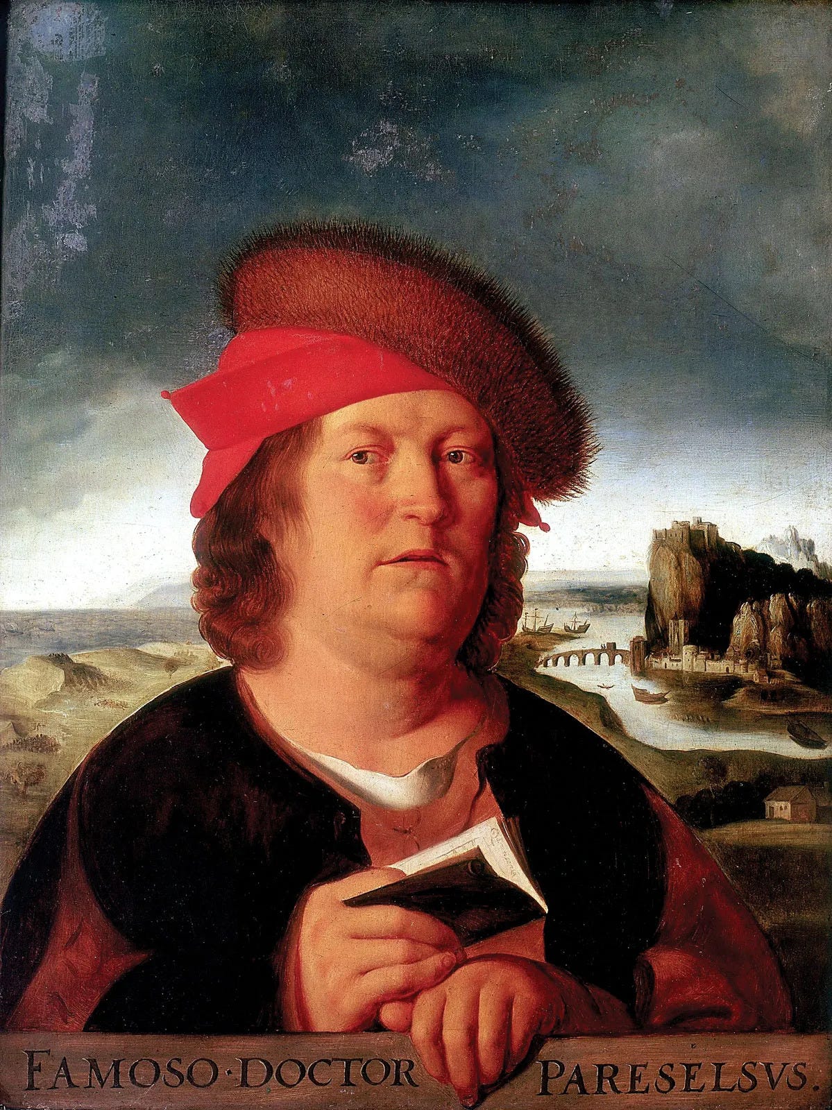 Portrait of Famoso Doctor Paraselsvs. My guy is wearing two hats.