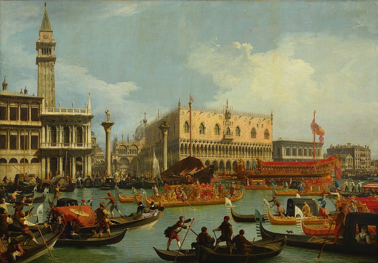 Venice harbor ceremonial boat