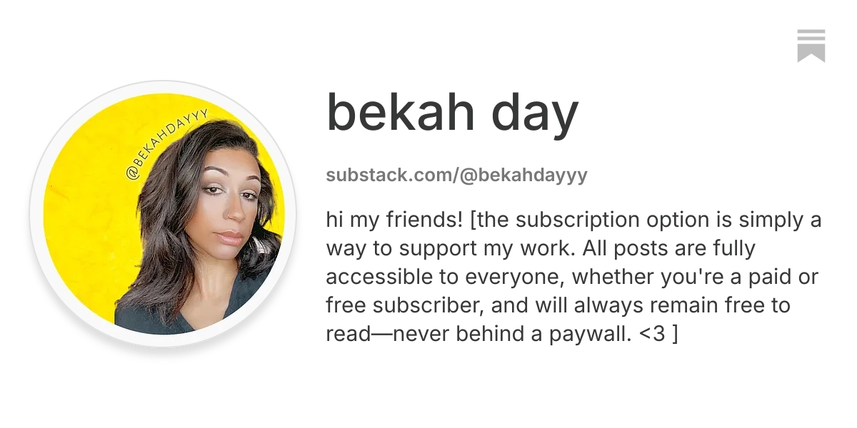 bekah day | Substack