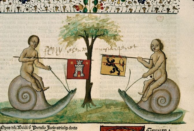 Medieval Marginalia: Why Are There So Many Snails In Medieval Manuscripts?  – Just History Posts