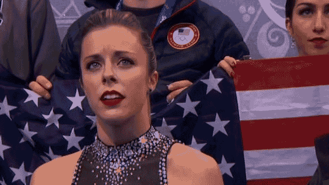 Ashley Wagner "Bullshit" gif, now with subtitles : r/olympics