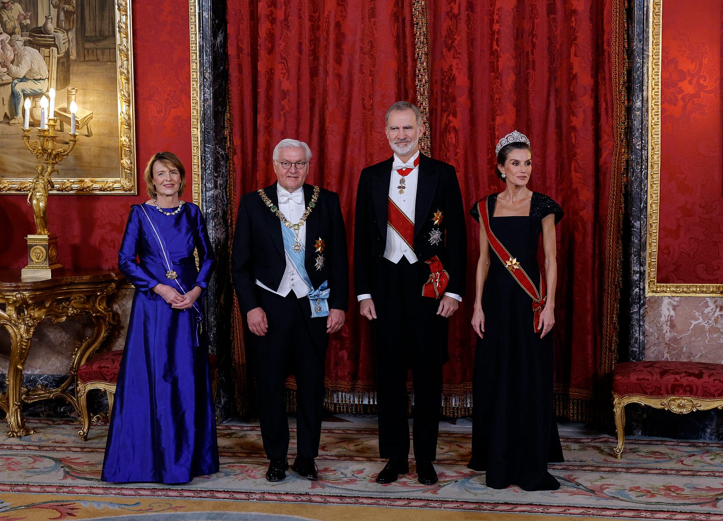 Spanish royals, the German president and his wife