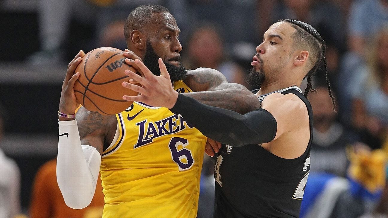 NBA playoffs 2023 - Timeline of Dillon Brooks poking at LeBron James