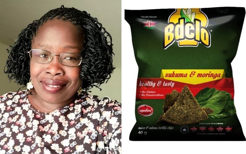 Elizabeth Jebby Bischof (left); an example of one of Bdelo's products (right)