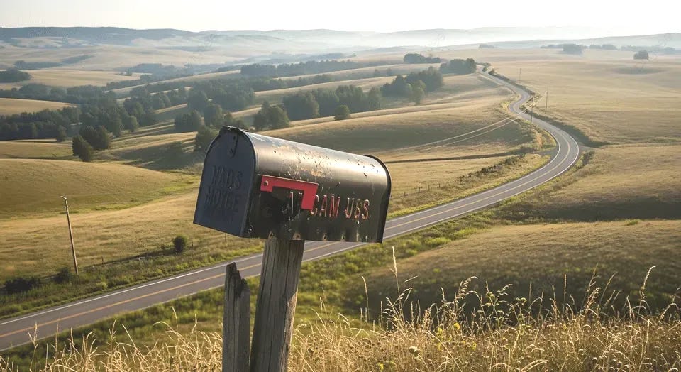 A Solitary Mailbox Stands By Winding Country Road Through Rolling Hills At  Sunrise, Rural, Landscape, Scenic Background Image And Wallpaper for Free  Download