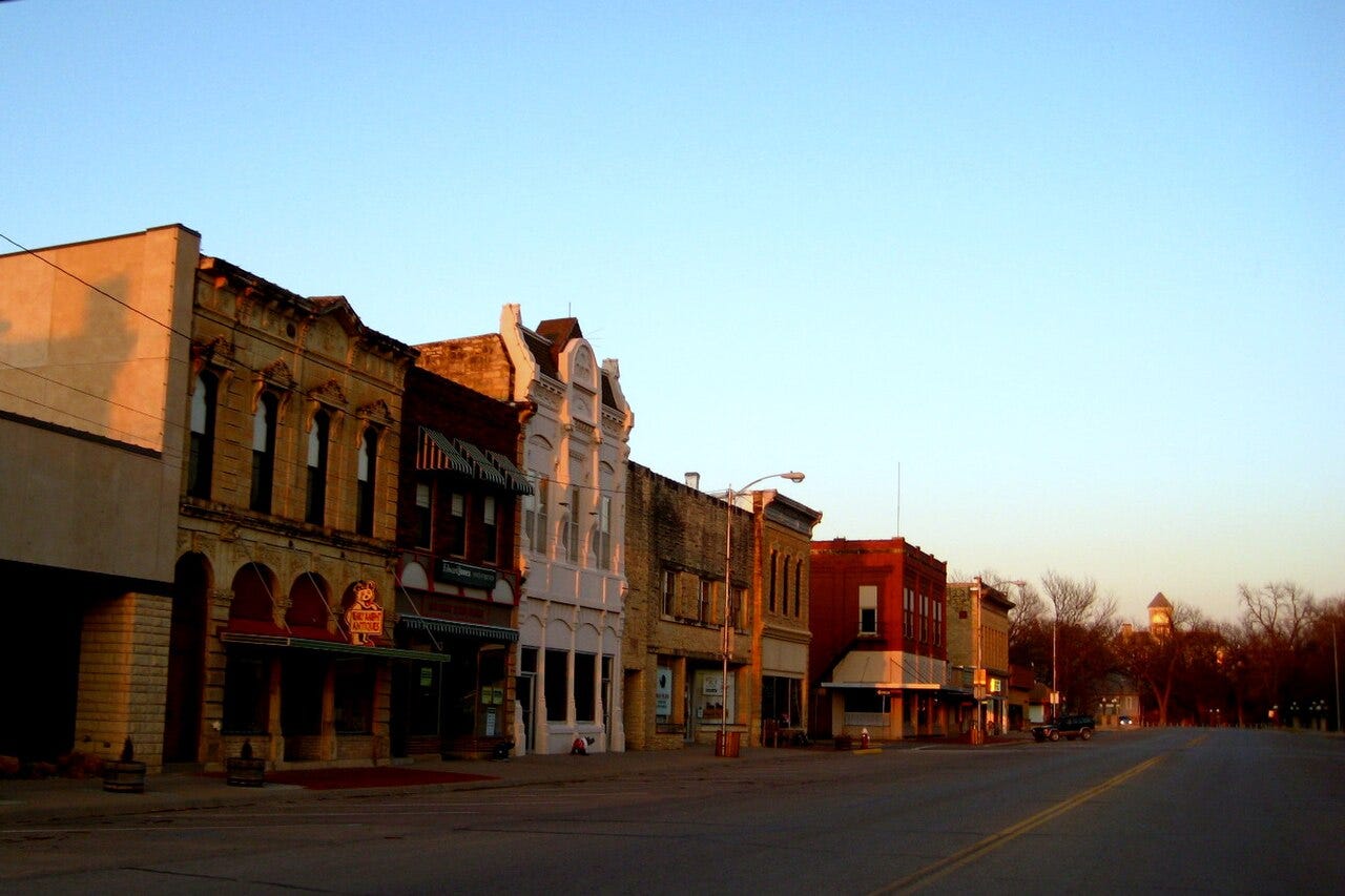 Marion County Record — Downtown Marion, Kansas. Photo by shannonpatrick17 / CC BY 2.0, via Wikimedia Commons Marion County Record — Downtown Marion, Kansas. Photo by shannonpatrick17 / CC BY 2.0, via Wikimedia Commons