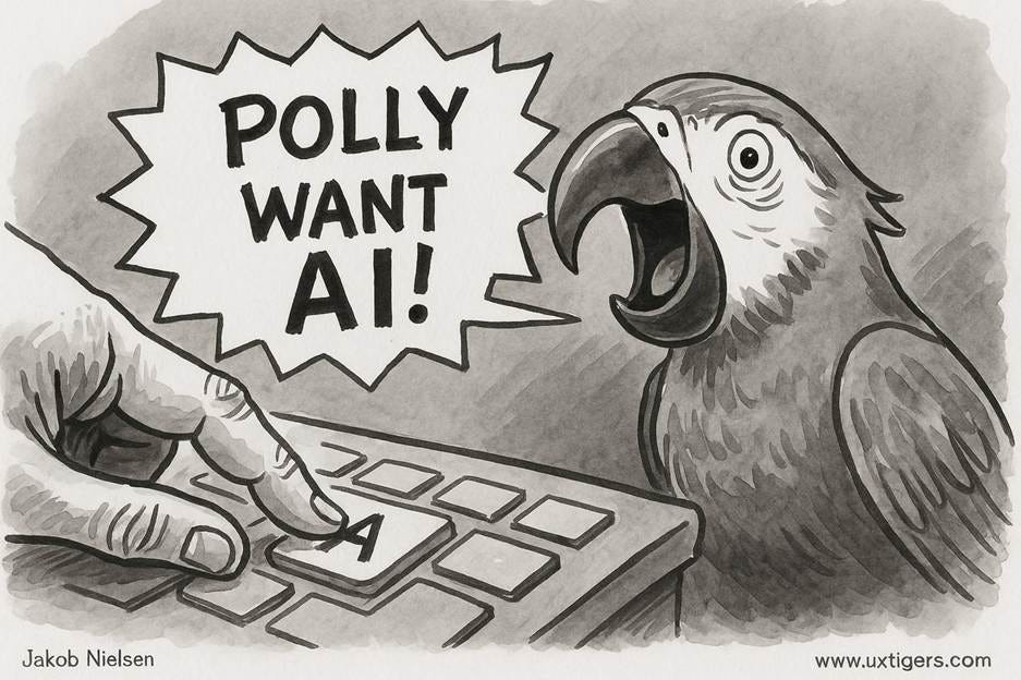 A cartoon of a parrot looking at a keyboard

AI-generated content may be incorrect.