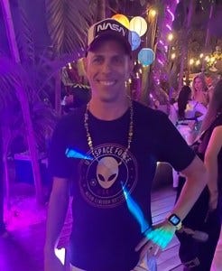 Adam Berlin, David Weigel's friend who died suddenly in March 2023. Adam Berlin, David Weigel's friend who died suddenly in March 2023.