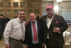 Ron Castorina's 2016 primary election victory party over Janine Materna. Castorina (center) is flanked by Luthmann (right) and attorney Sean O'Sullivan (left). Ron Castorina's 2016 primary election victory party over Janine Materna. Castorina (center) is flanked by Luthmann (right) and attorney Sean O'Sullivan (left).