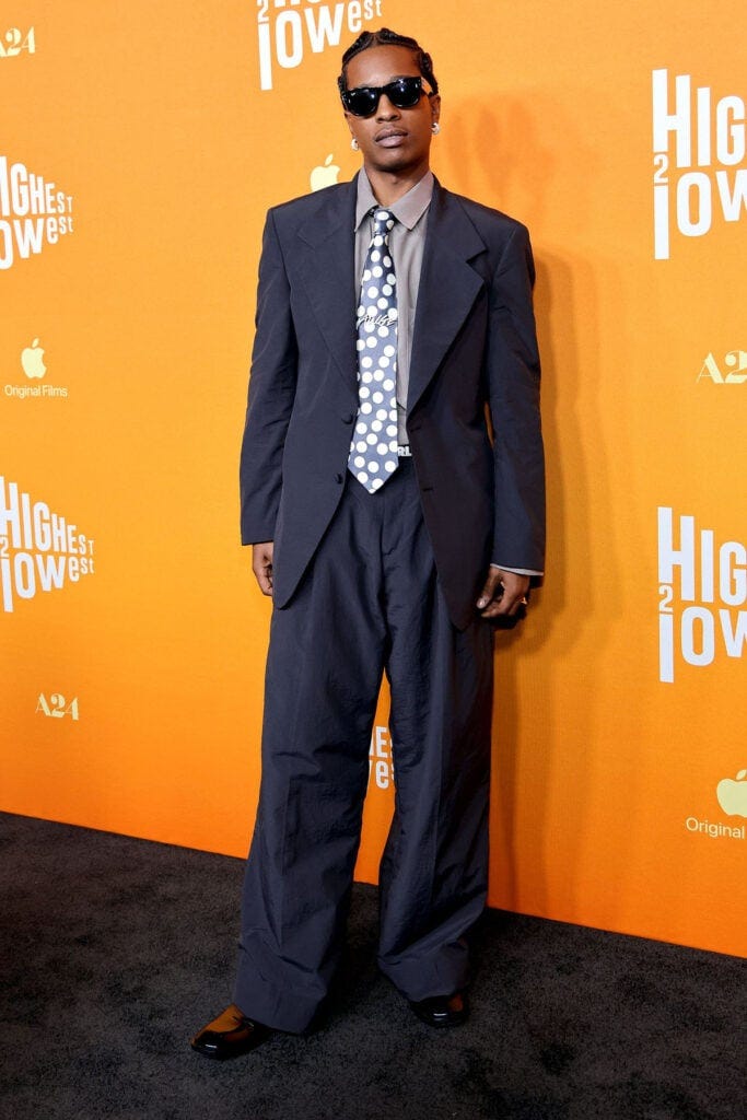 A$AP Rocky's Playful Style at 'Highest 2 Lowest' LA Screening