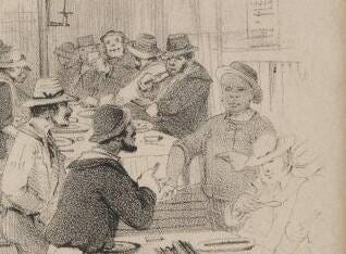 The uncertain image of John Alloo. Lithograph Samuel Thomas Gill