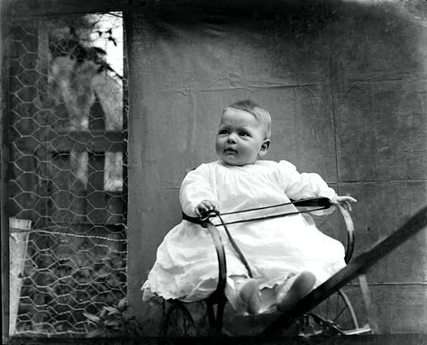 A photo of Helen Avery Howard, who died at age 7 months; the Howard boys the next summer