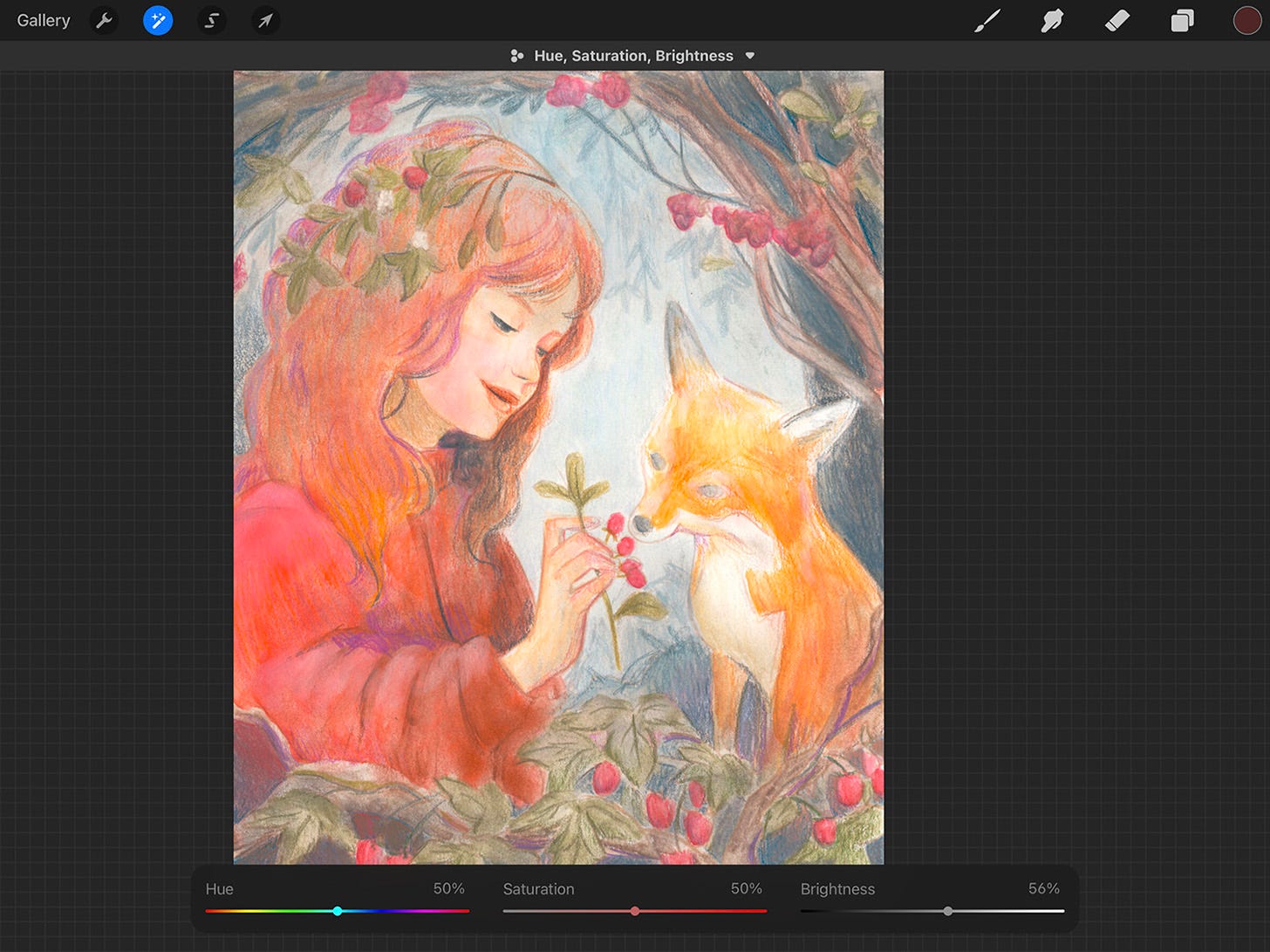 Screen shot of Procreate Screen shot of Procreate