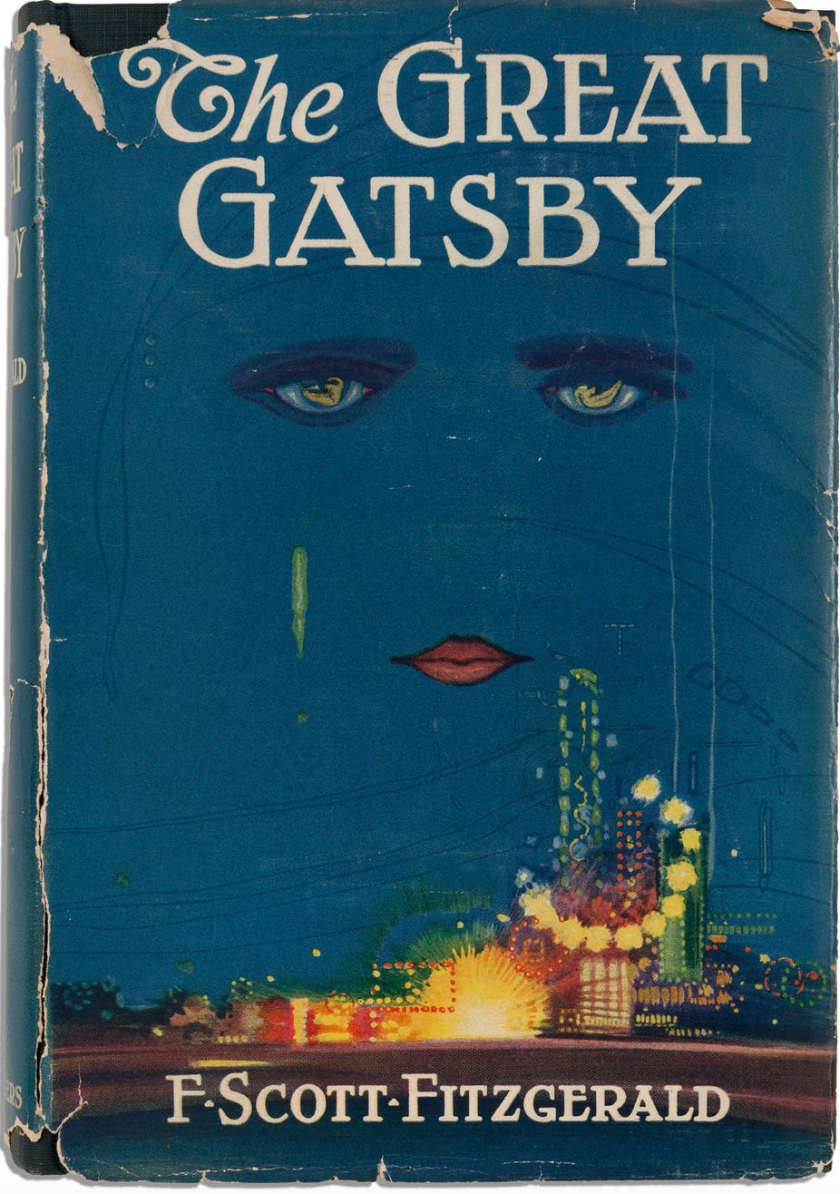 Cover of the original version of the Great Gatsby 