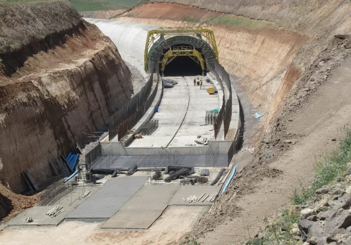 Construction on the Baku-Tbilisi-Kars rail line. Image provided by Mahir Humbatov.