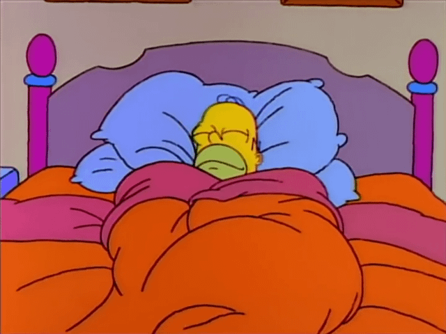 I'm just a big, toasty cinnamon bun. I never want to leave this bed! :  r/TheSimpsons