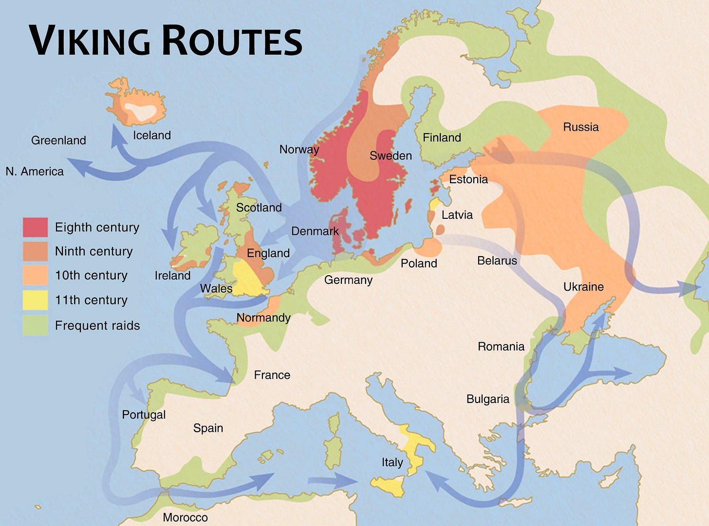 Viking Voyage Map – Viking Cultural Route Map – TGIDQQ