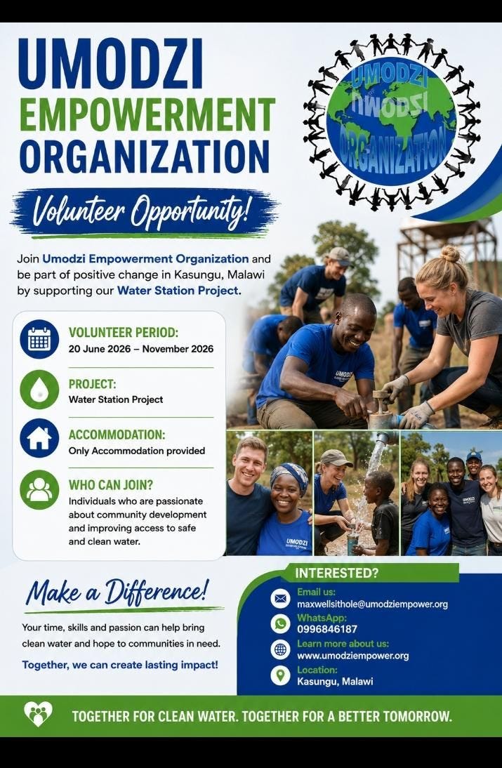 Volunteer Opportunity With Umodzi Empowerment Organization Volunteer Opportunity With Umodzi Empowerment Organization