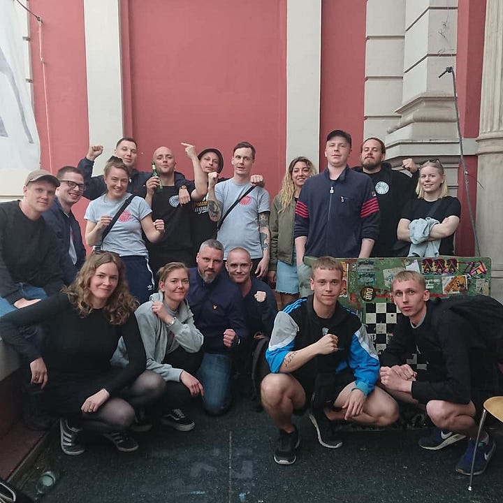 Gruppbild aktivister i vänsterextrema Collective Effort