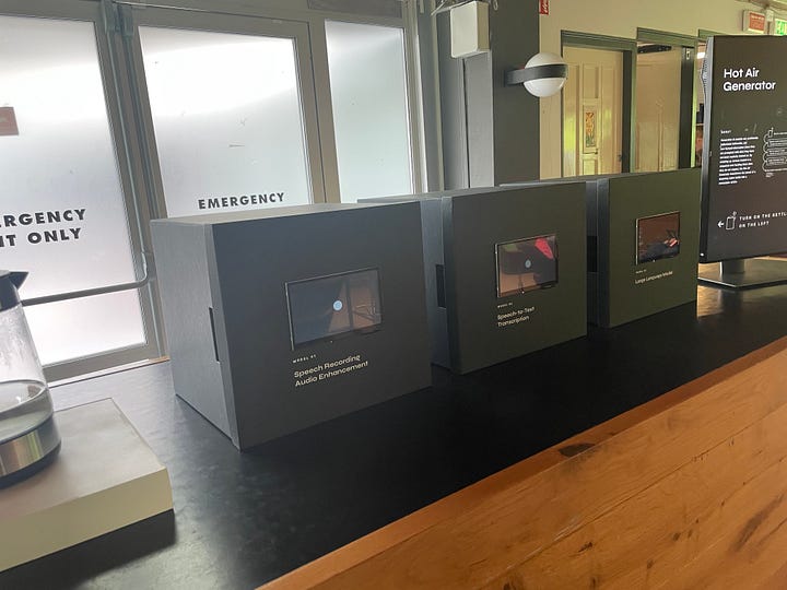 Impressions from MozFest 2024 in Amsterdam. Pictures from plenum discussions and an art installation.