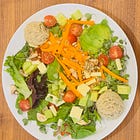 Jan's Health Bar Classic Salad with Vegetarian Turkey, Avocado and Herby Vinaigrette
