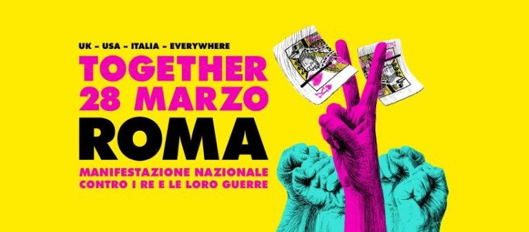 28 marzo: No Kings per le persone migranti e rifugiate 28 marzo: No Kings per le persone migranti e rifugiate