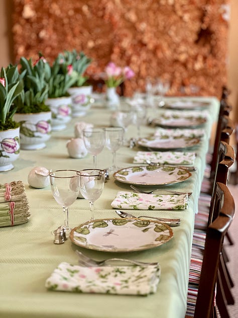 Easter Tablescapes with Herend Figurines and Anna Weatherly China
