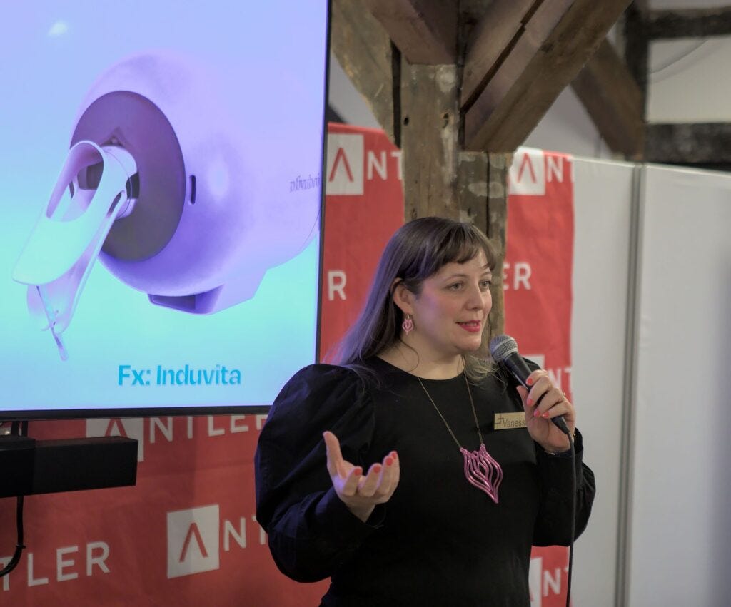 One of the founders, Vanessa Julia Carpenter, addressing the participants of the launch event of the Nordic Women's Health Hub on 20 February 2025. Credit: Beau Ambut, CC BY-SA.