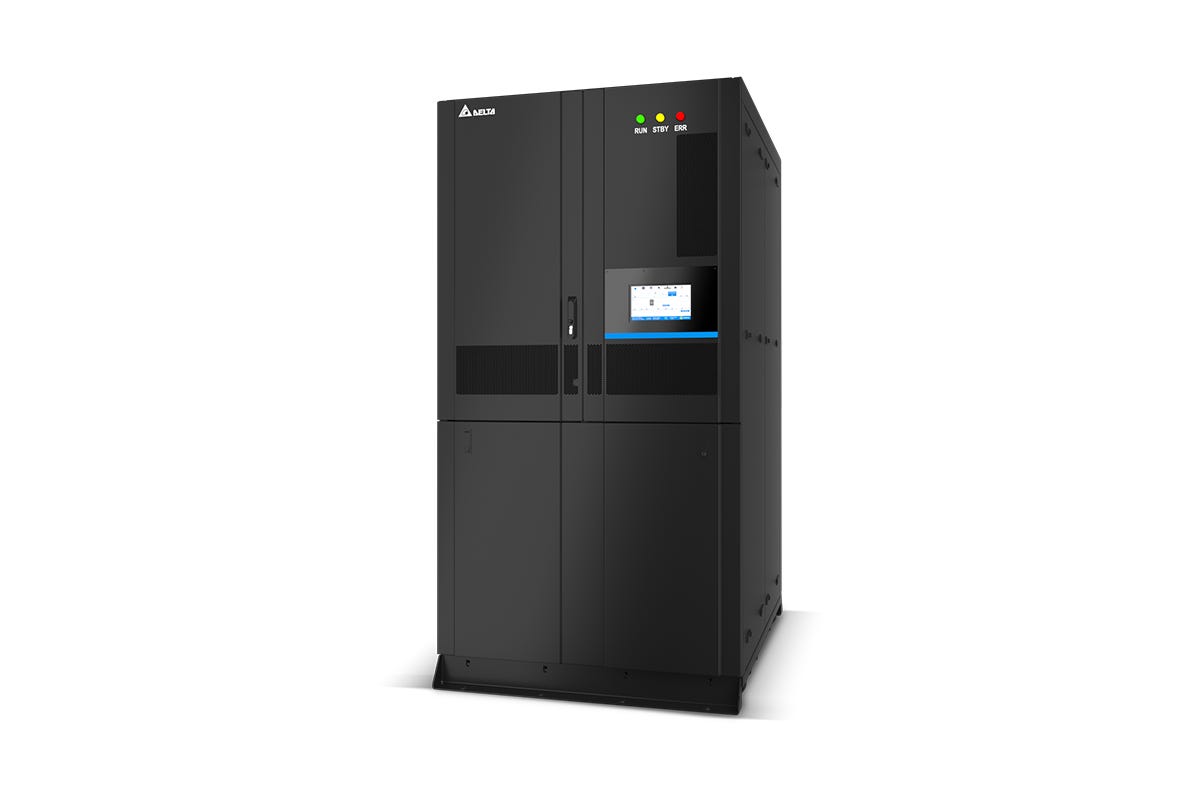 台達電 GoCool 系列液對液 CDU — 對應高熱密度 AI 機櫃，可整合在電源、機櫃與監控之中（圖：台達電產品頁）