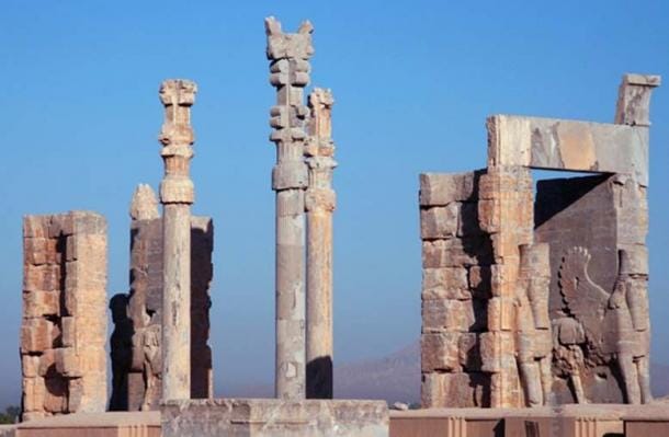 The ruins of the Gate of All Nations, Persepolis. The ruins of the Gate of All Nations, Persepolis.