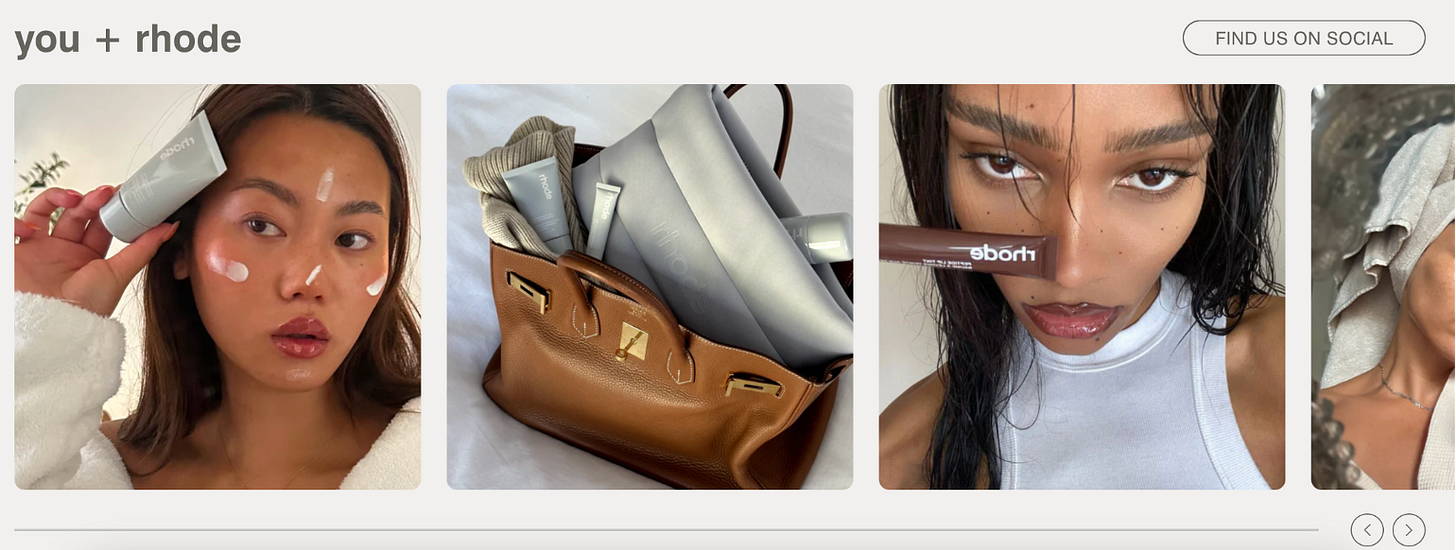 Rhode user-generated content