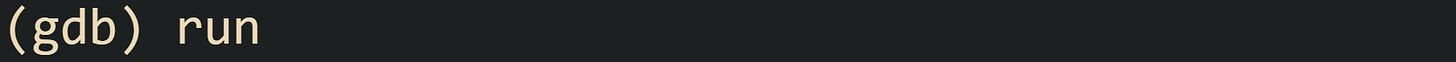 (gdb) run