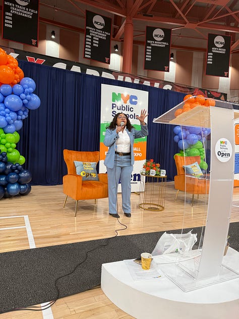 three images of professional people at a small business expo