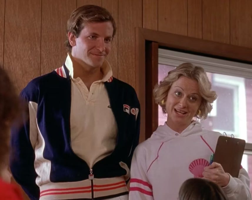 r/No_Small_Parts - Bradley Cooper and Amy Poehler in Wet Hot American Summer (2001)