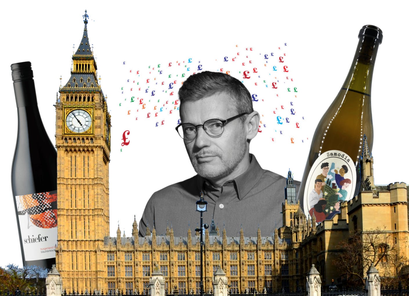 AI-free, just my crappy montage skills. Illustration by Simon J Woolf.