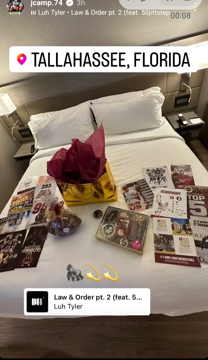 Official portal note, jet load-up, and official visit room.