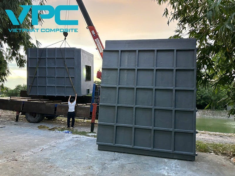 Bồn composite (FRP) chứa hoá chất 05