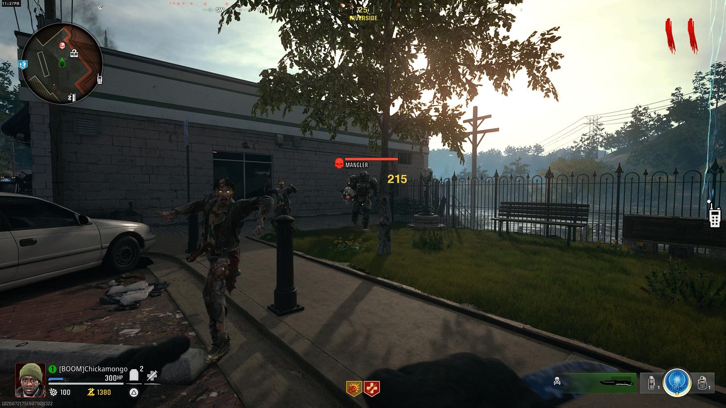 Black Ops 6 Zombies gameplay; a Mangler appraoches the player