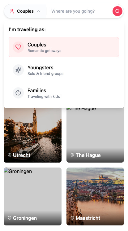 different screenshots of POI's showed in various ways to end users on airbnb