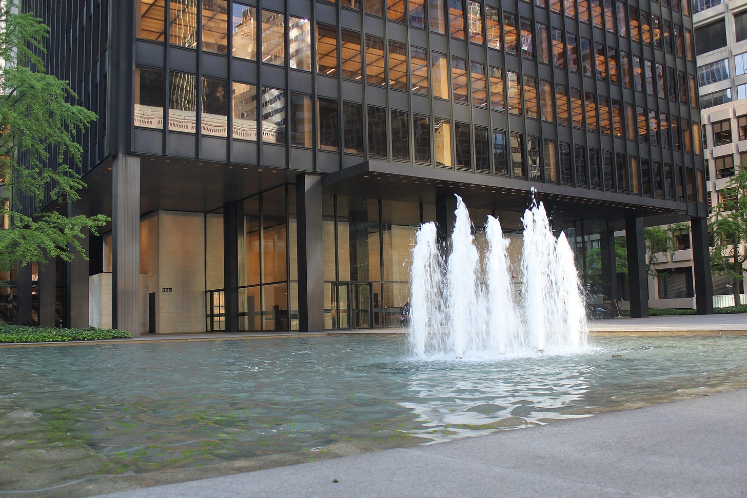 Fountain in front of the building Fountain in front of the building