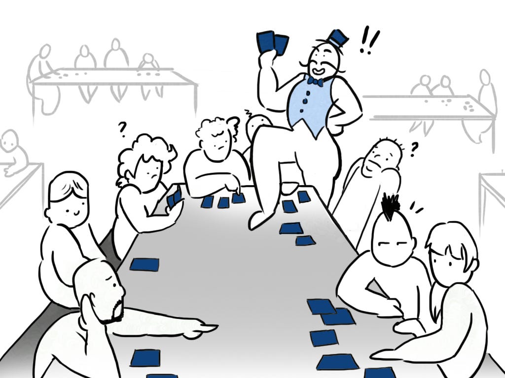 Attentional goods in a culture. Many tables, many guests. Not everyone knows who their sources are.