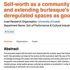 Burlesque study: £81,878 "to make night-time spaces more inclusive, diverse and safer for all"