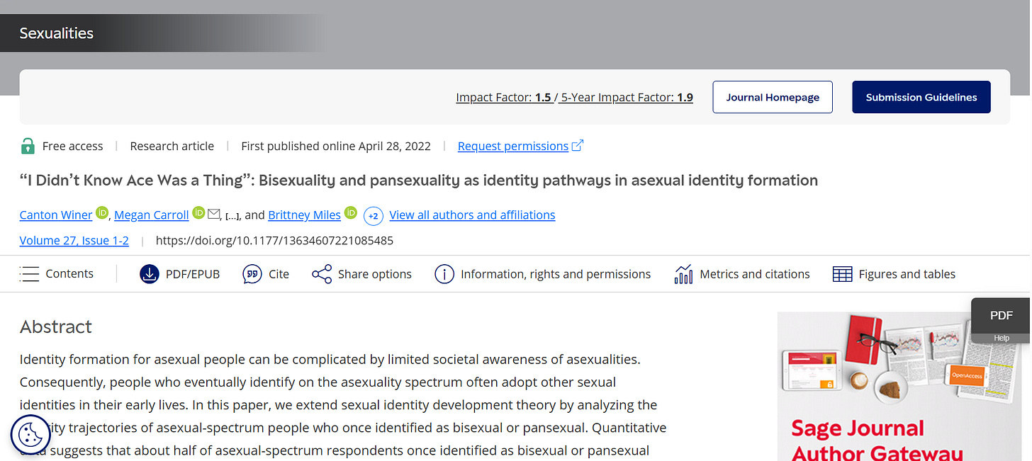 Screenshot of article that won the award.