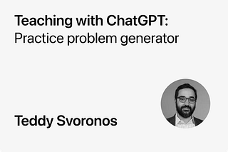 ChatGPT for Education | Substack
