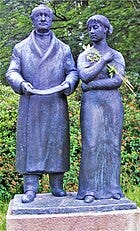 Goethe and Ulrike, sculpture by Heinrich Drake in Marienbad
