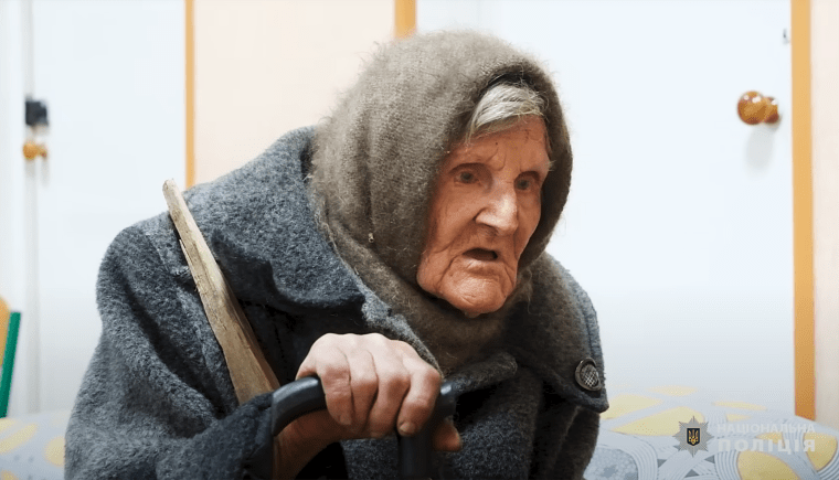 Elderly Ukrainian Woman Treks 6 Miles Under Russian Shelling Elderly Ukrainian Woman Treks 6 Miles Under Russian Shelling
