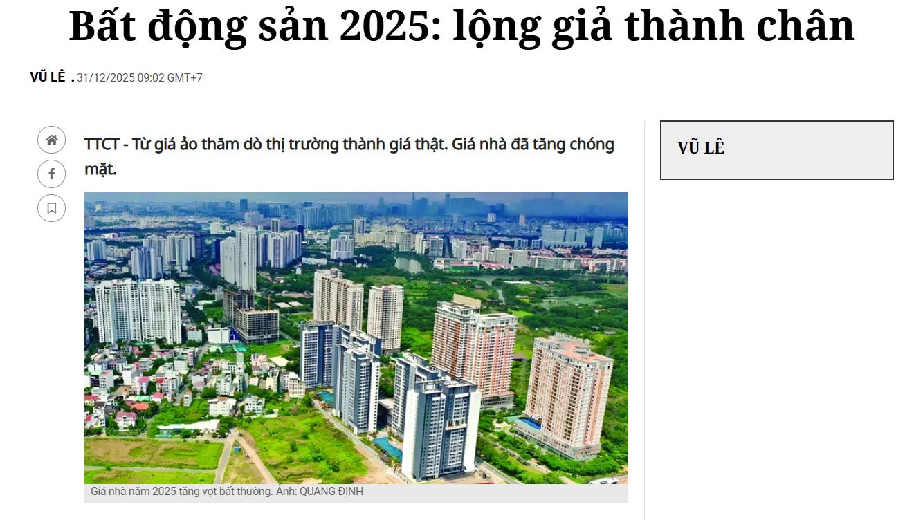 Bất động sản 2025: lộng giả thành chân